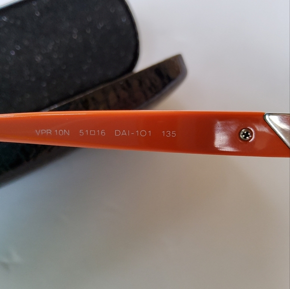 Prada eyeglasses, VPR 10NV, Deep Havana color, no lenses, READ - Picture 4 of 10